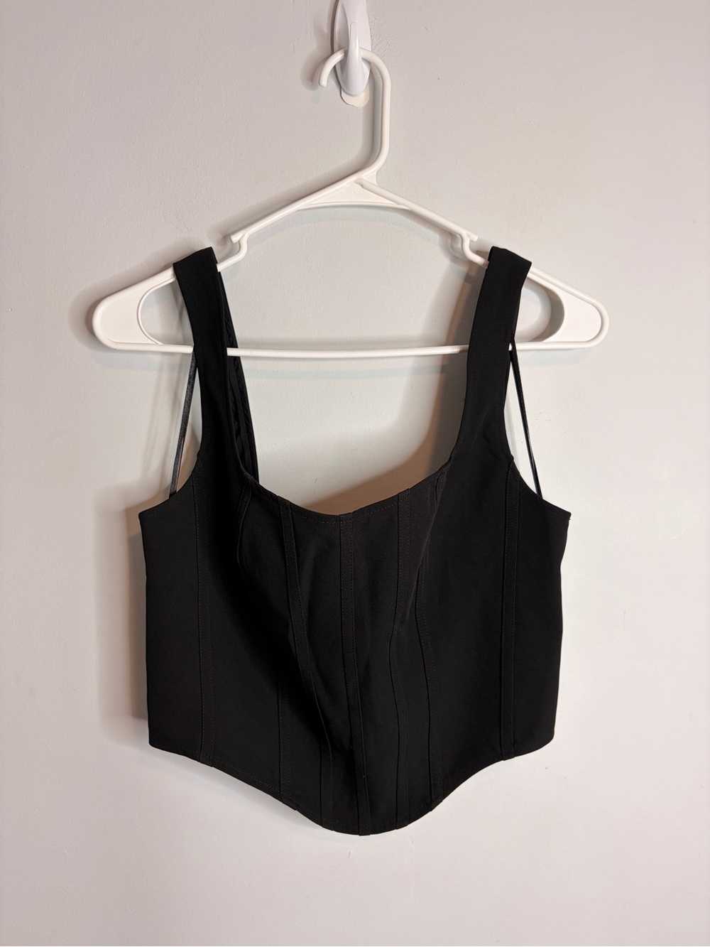 Sincerely Jules Black Structured Corset Crop Top NWOT medium